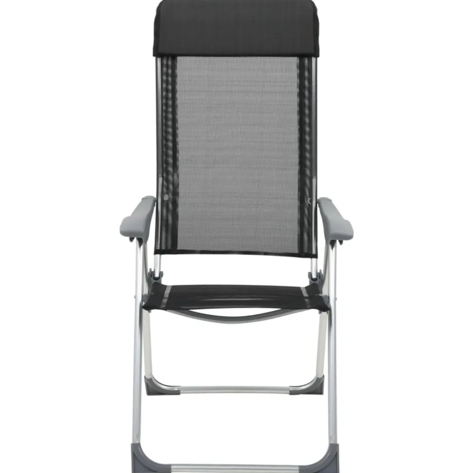 MAISON EXCLUSIVE - Chaises pliables de camping lot de 4 noir aluminium
