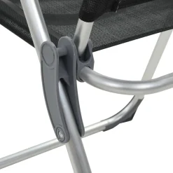 MAISON EXCLUSIVE - Chaises pliables de camping lot de 4 noir aluminium