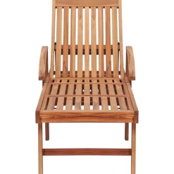 MAISON EXCLUSIVE - Chaises longues lot de 2 avec coussin beige bois de teck solide