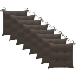 MAISON EXCLUSIVE - Chaises pliables de jardin avec coussins lot de 8 teck solide