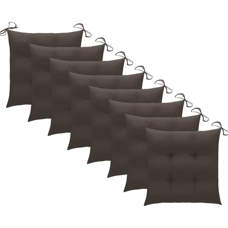 MAISON EXCLUSIVE - Chaises pliables de jardin avec coussins lot de 8 teck solide