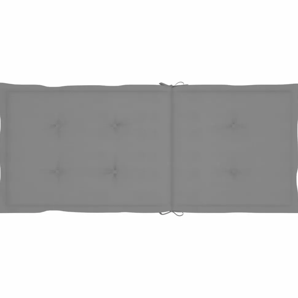MAISON EXCLUSIVE - Chaises de jardin lot de 4 avec coussins gris bois teck solide