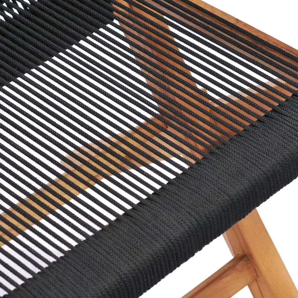 MAISON EXCLUSIVE - Chaises pliables de jardin lot de 2 bois teck solide et corde