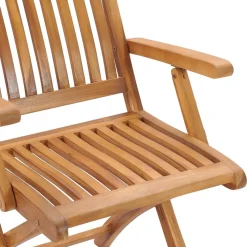 MAISON EXCLUSIVE - Chaises pliables de jardin avec coussins lot de 8 teck solide