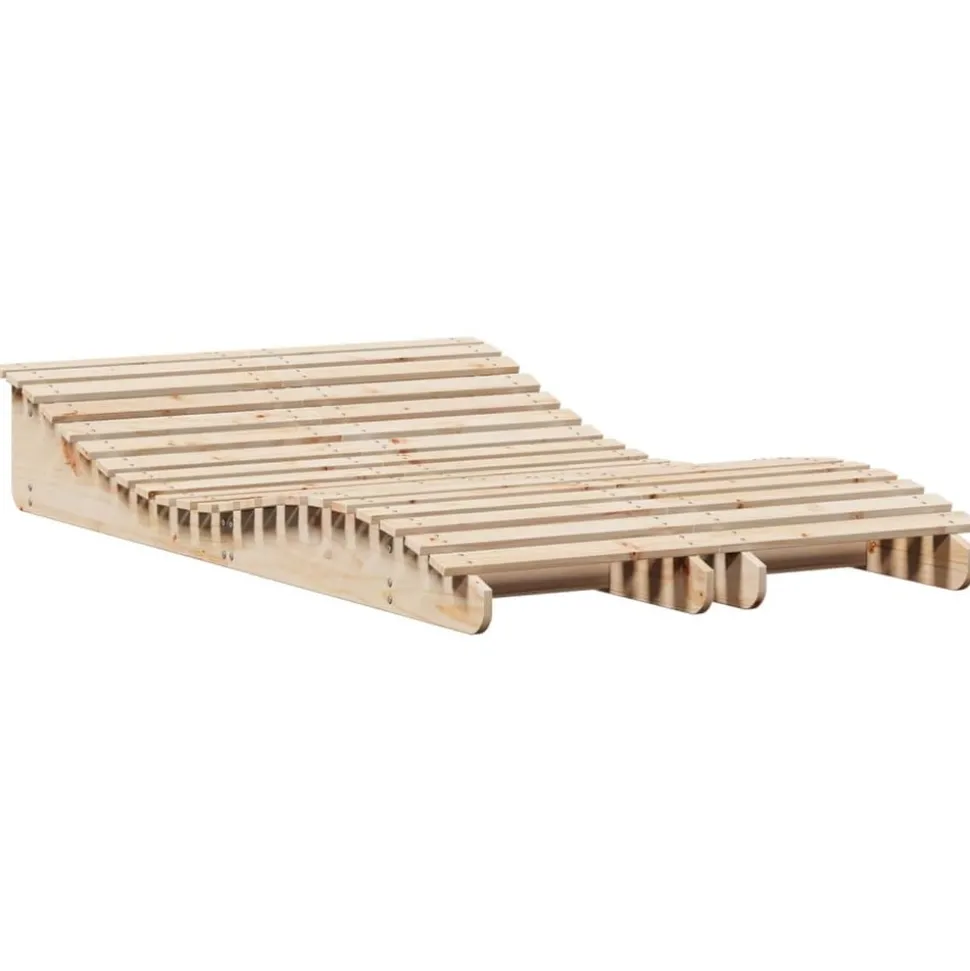 MAISON EXCLUSIVE - Chaises longues lot de 2 205x60x31,5cm bois massif de pin