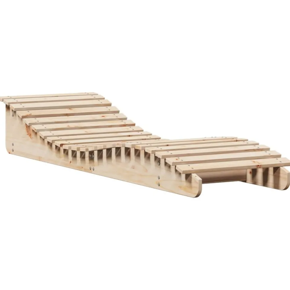 MAISON EXCLUSIVE - Chaises longues lot de 2 205x60x31,5cm bois massif de pin