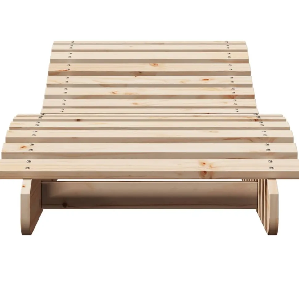 MAISON EXCLUSIVE - Chaises longues lot de 2 205x60x31,5cm bois massif de pin