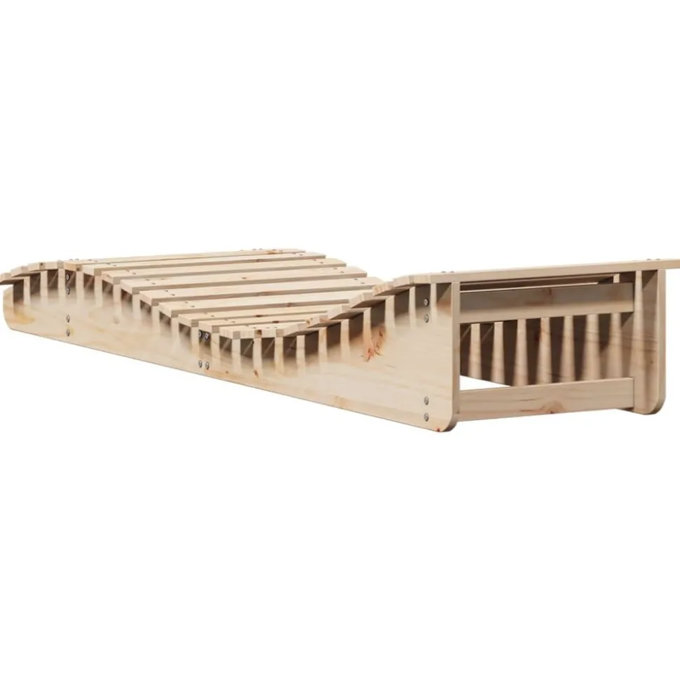 MAISON EXCLUSIVE - Chaises longues lot de 2 205x60x31,5cm bois massif de pin