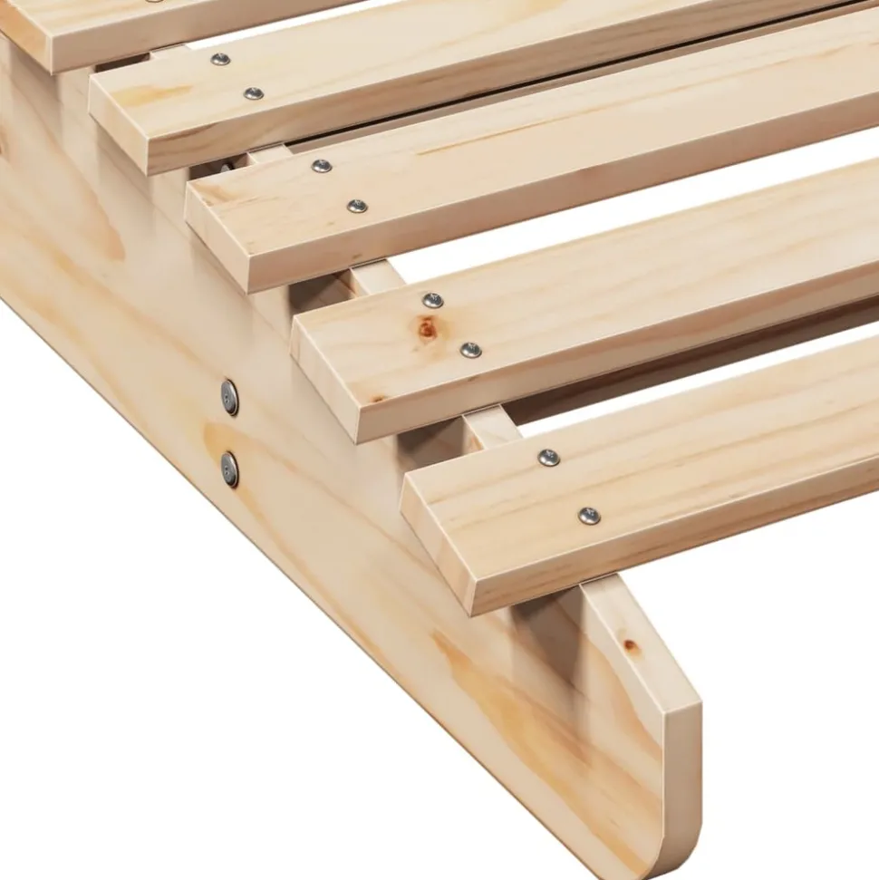 MAISON EXCLUSIVE - Chaises longues lot de 2 205x60x31,5cm bois massif de pin