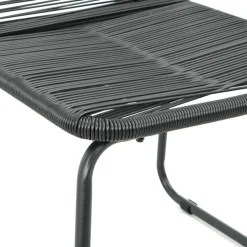 MAISON EXCLUSIVE - Chaises d'extérieur lot de 2 résine tressée noir