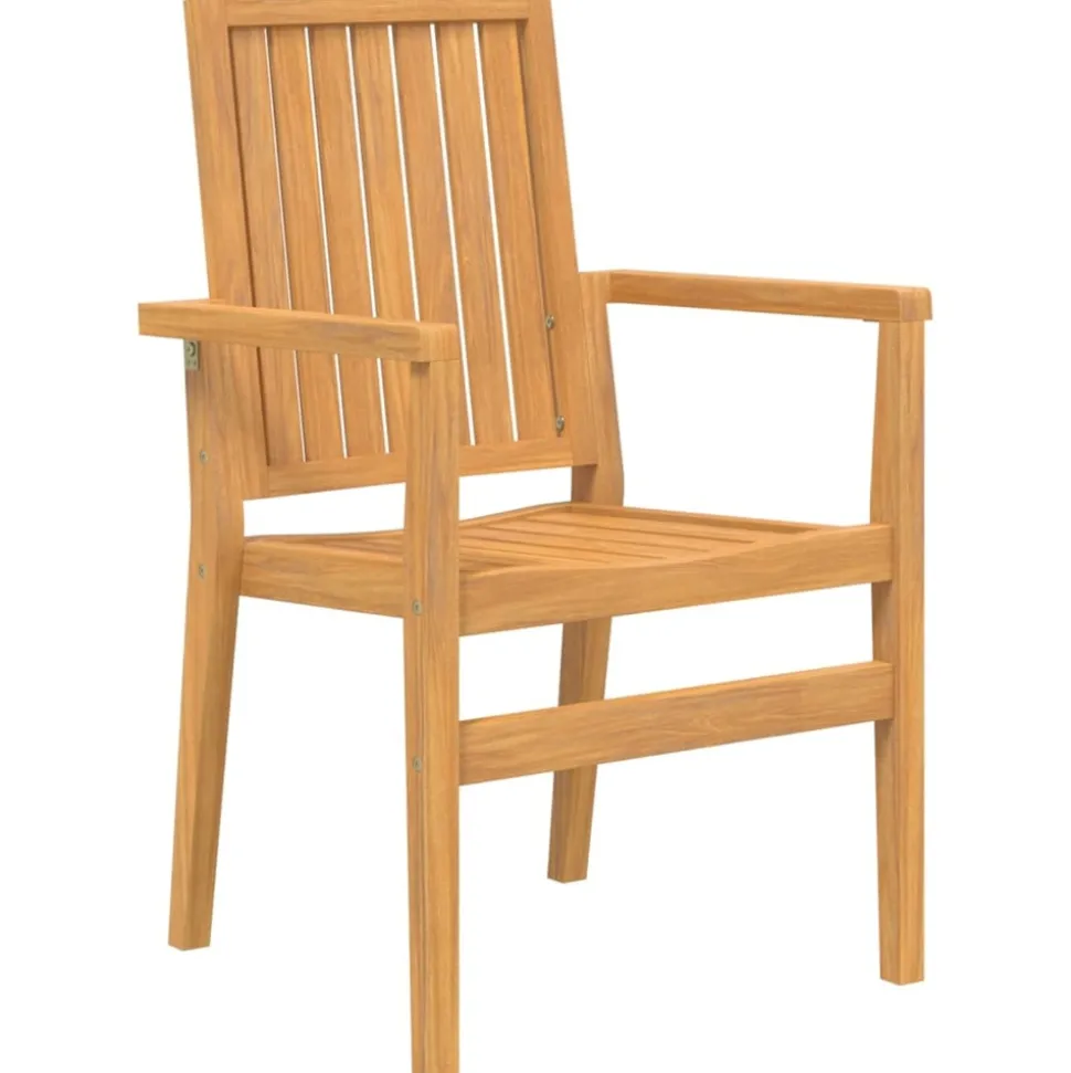 MAISON EXCLUSIVE - Chaises de jardin empilables lot de 8 56,5x57,5x91 cm bois teck