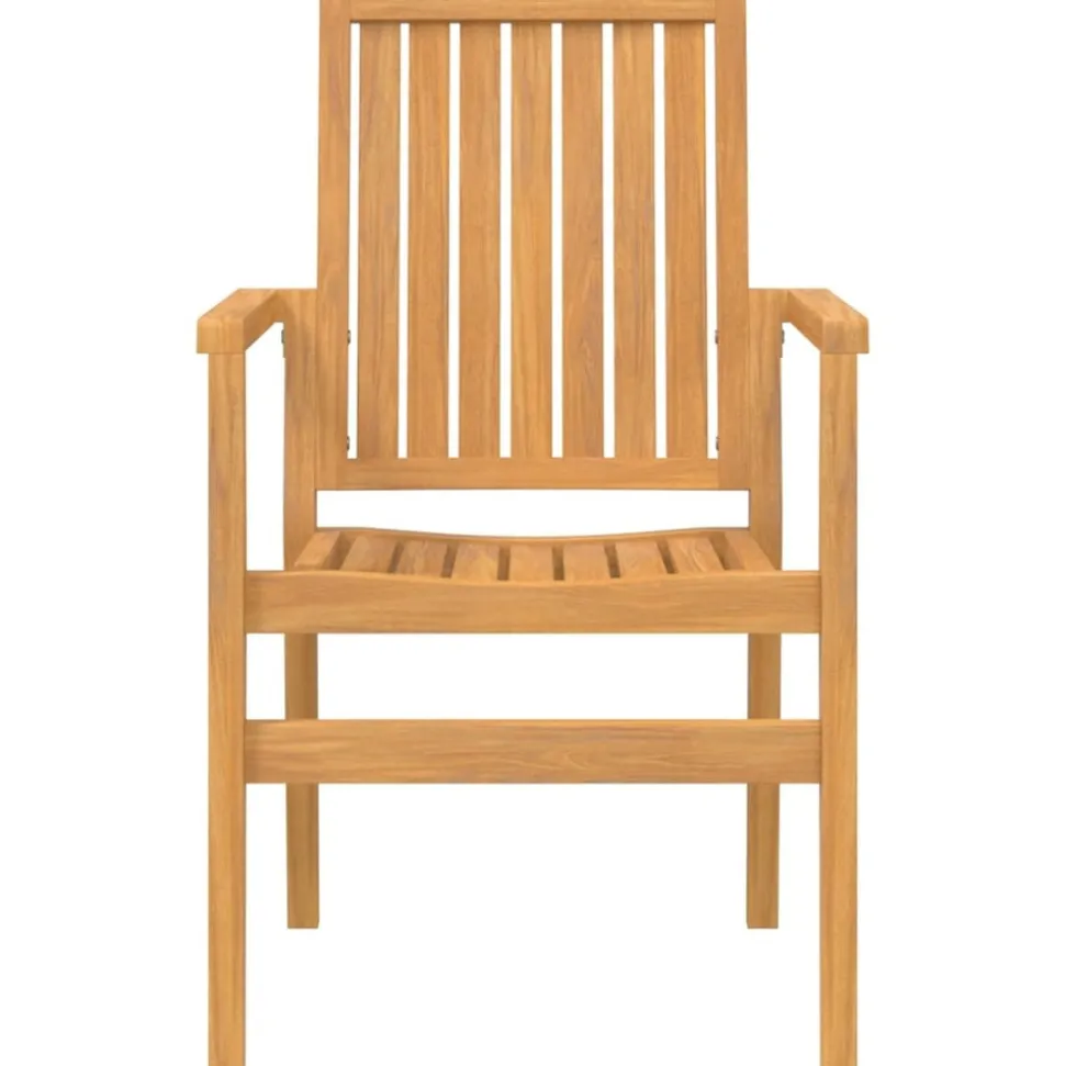 MAISON EXCLUSIVE - Chaises de jardin empilables lot de 8 56,5x57,5x91 cm bois teck
