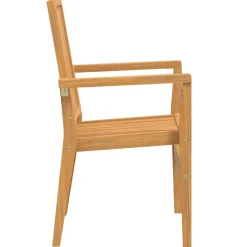 MAISON EXCLUSIVE - Chaises de jardin empilables lot de 8 56,5x57,5x91 cm bois teck