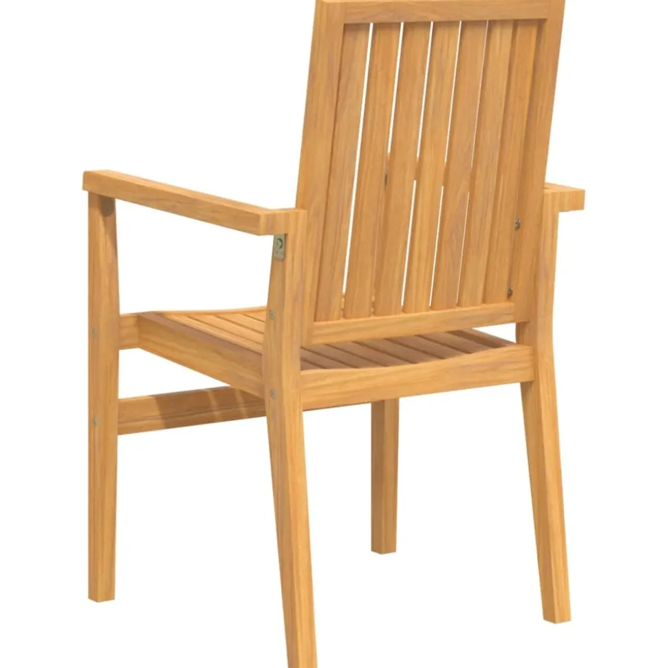 MAISON EXCLUSIVE - Chaises de jardin empilables lot de 8 56,5x57,5x91 cm bois teck