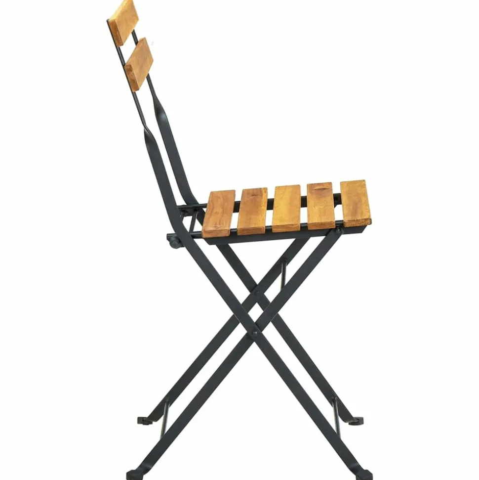 MAISON EXCLUSIVE - Chaises pliables de jardin lot de 2 acier et bois acacia solide