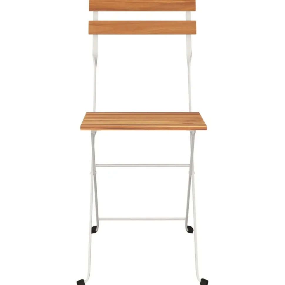 MAISON EXCLUSIVE - Chaises de bistrot pliantes lot de 8 bois d'acacia solide acier