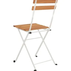 MAISON EXCLUSIVE - Chaises de bistrot pliantes lot de 8 bois d'acacia solide acier