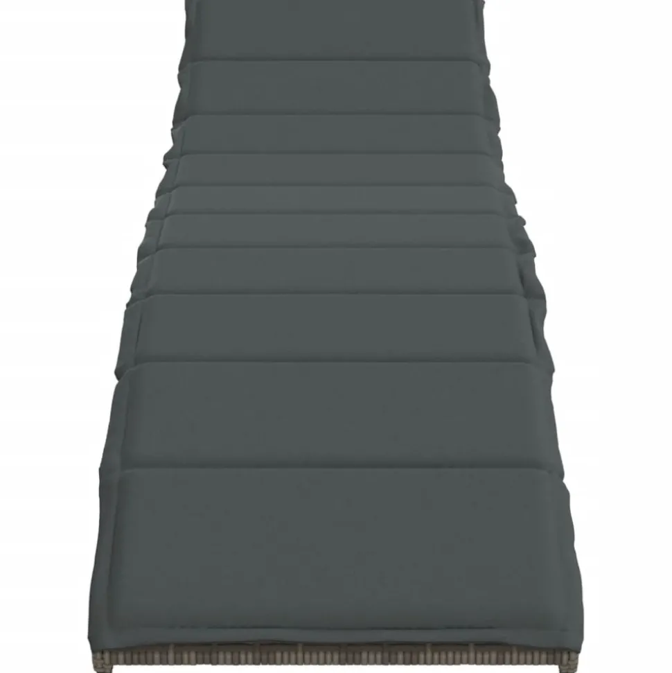 MAISON EXCLUSIVE - Chaises longues lot de 2 avec coussins gris résine tressée