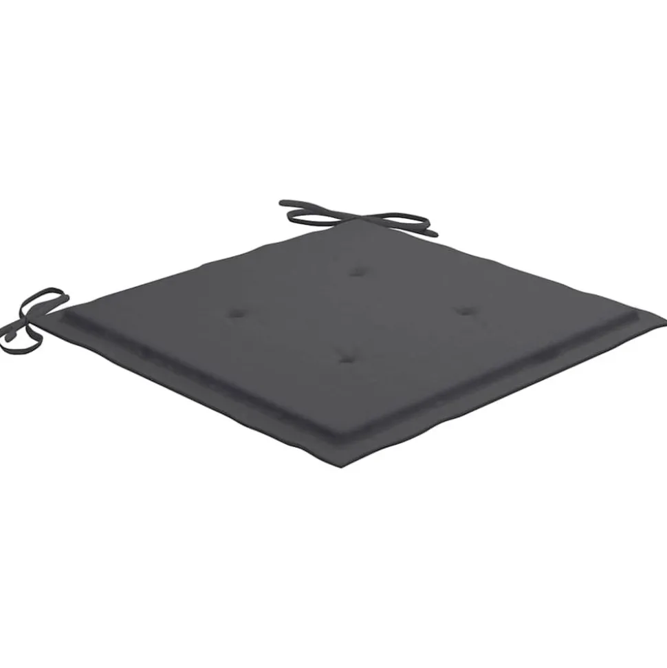 MAISON EXCLUSIVE - Chaises de jardin lot de 2 et coussins anthracite bois de teck