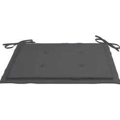 MAISON EXCLUSIVE - Chaises de jardin lot de 2 et coussins anthracite bois de teck