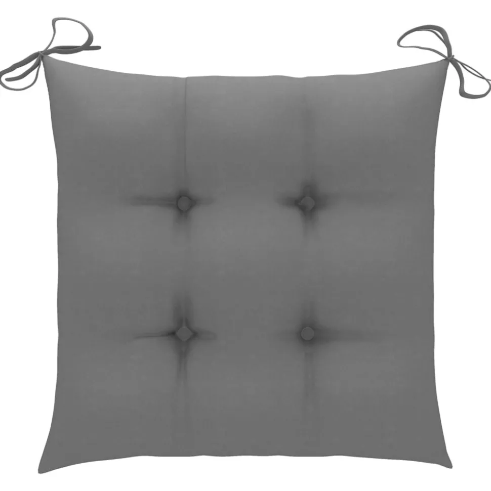 MAISON EXCLUSIVE - Chaises de jardin empilables avec coussins lot de 4 teck solide