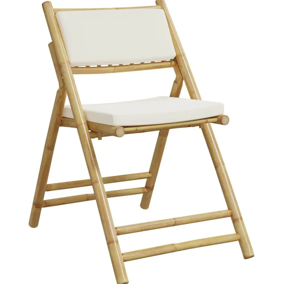 MAISON EXCLUSIVE - Chaises de bistro pliantes lot de 6 et coussins blanc crème