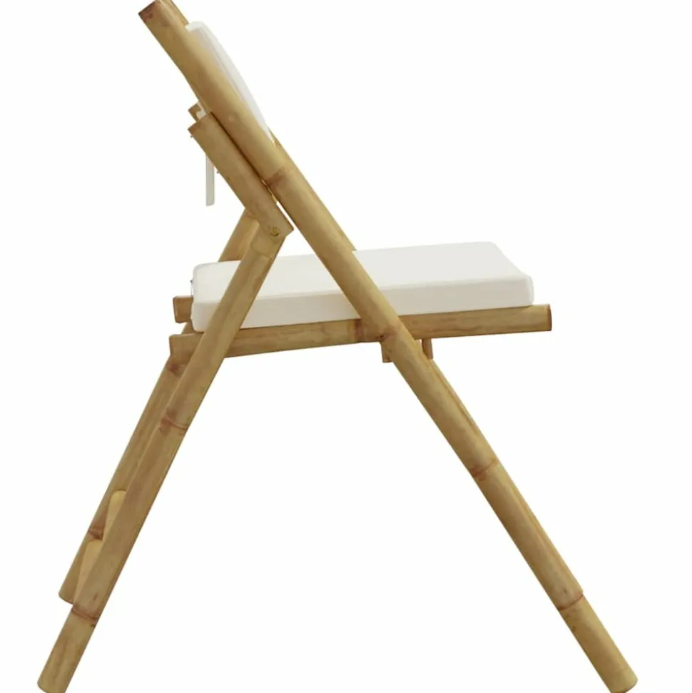 MAISON EXCLUSIVE - Chaises de bistro pliantes lot de 6 et coussins blanc crème