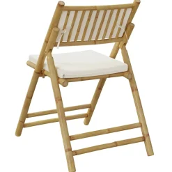 MAISON EXCLUSIVE - Chaises de bistro pliantes lot de 6 et coussins blanc crème