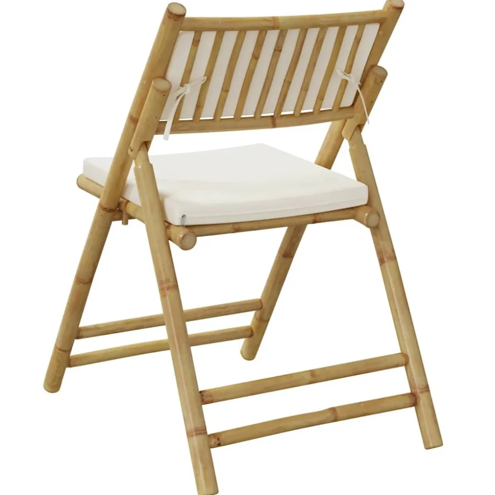 MAISON EXCLUSIVE - Chaises de bistro pliantes lot de 6 et coussins blanc crème