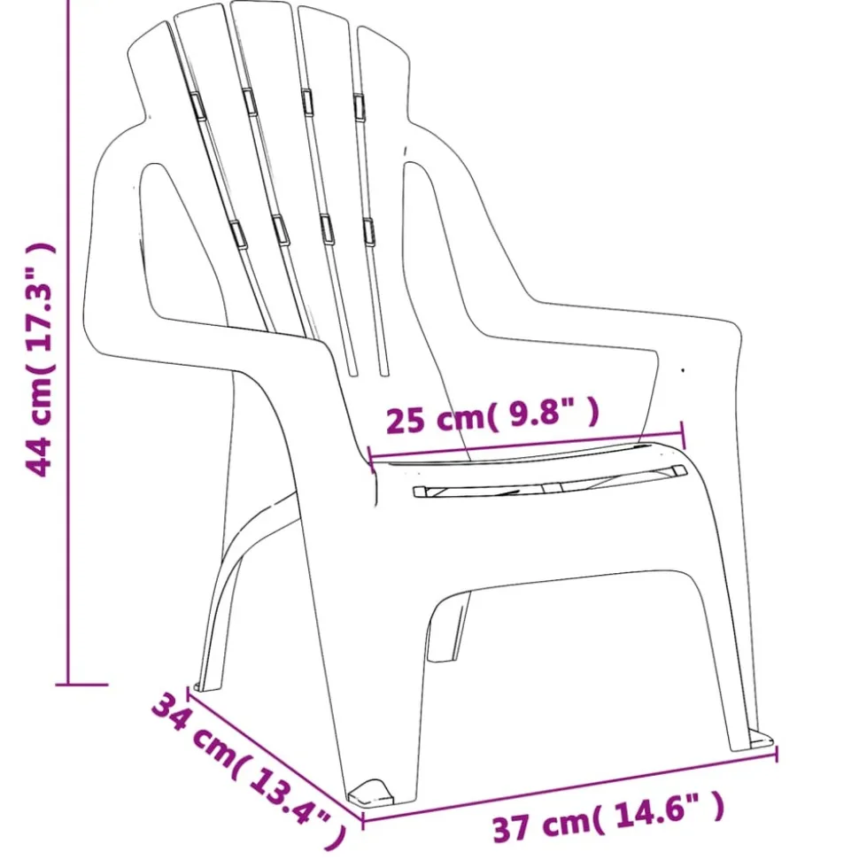 MAISON EXCLUSIVE - Chaises de jardin pour enfants lot de 2 rose 37x34x44 cm pp