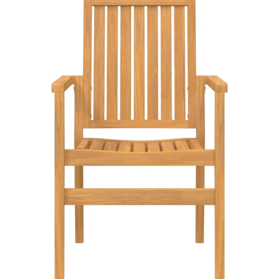 MAISON EXCLUSIVE - Chaises de jardin empilables lot de 2 56,5x57,5x91 cm bois teck