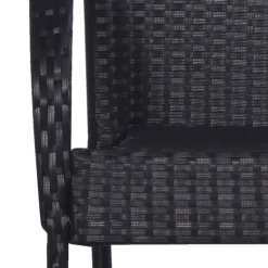 MAISON EXCLUSIVE - Chaises empilables d'extérieur lot de 2 résine tressée noir
