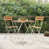 MAISON EXCLUSIVE - Chaises de bistrot pliantes lot de 2 bois d'acacia solide acier