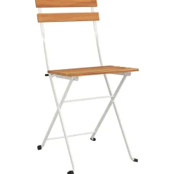 MAISON EXCLUSIVE - Chaises de bistrot pliantes lot de 2 bois d'acacia solide acier