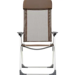 MAISON EXCLUSIVE - Chaises de camping pliables lot de 2 marron aluminium