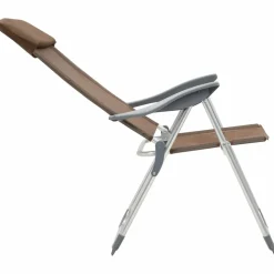 MAISON EXCLUSIVE - Chaises de camping pliables lot de 2 marron aluminium