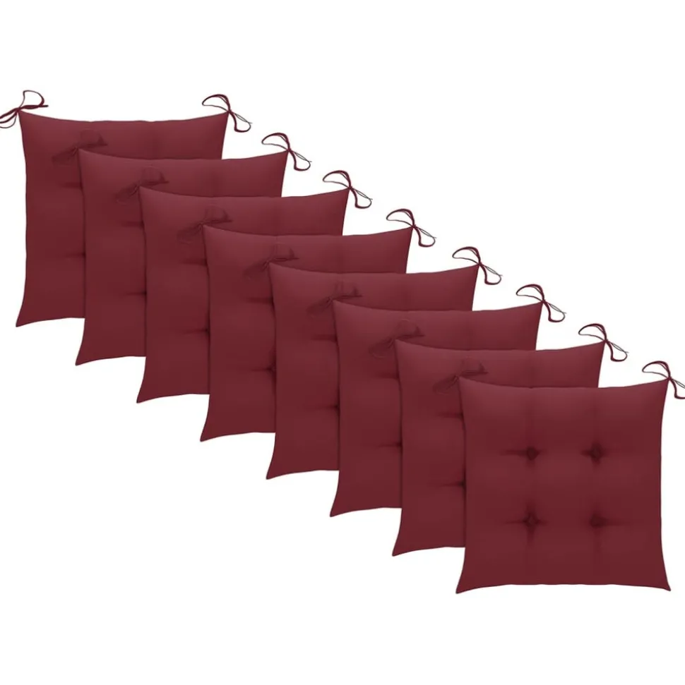 MAISON EXCLUSIVE - Chaises de jardin empilables avec coussins lot de 8 teck solide