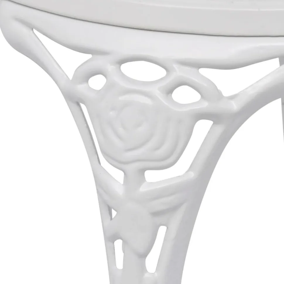 MAISON EXCLUSIVE - Chaises de bistro lot de 2 aluminium coulé blanc
