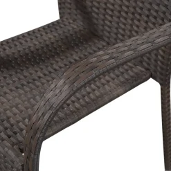 MAISON EXCLUSIVE - Chaises empilables d'extérieur lot de 6 résine tressée marron