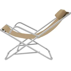 MAISON EXCLUSIVE - Chaises inclinables de terrasse lot de2 acier taupe