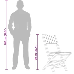 MAISON EXCLUSIVE - Chaises de jardin pliantes lot de 6 47x61x90cm bois massif teck