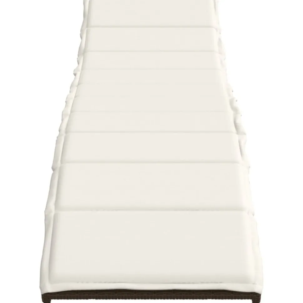 MAISON EXCLUSIVE - Chaises longues lot de 2 avec coussins marron résine tressée