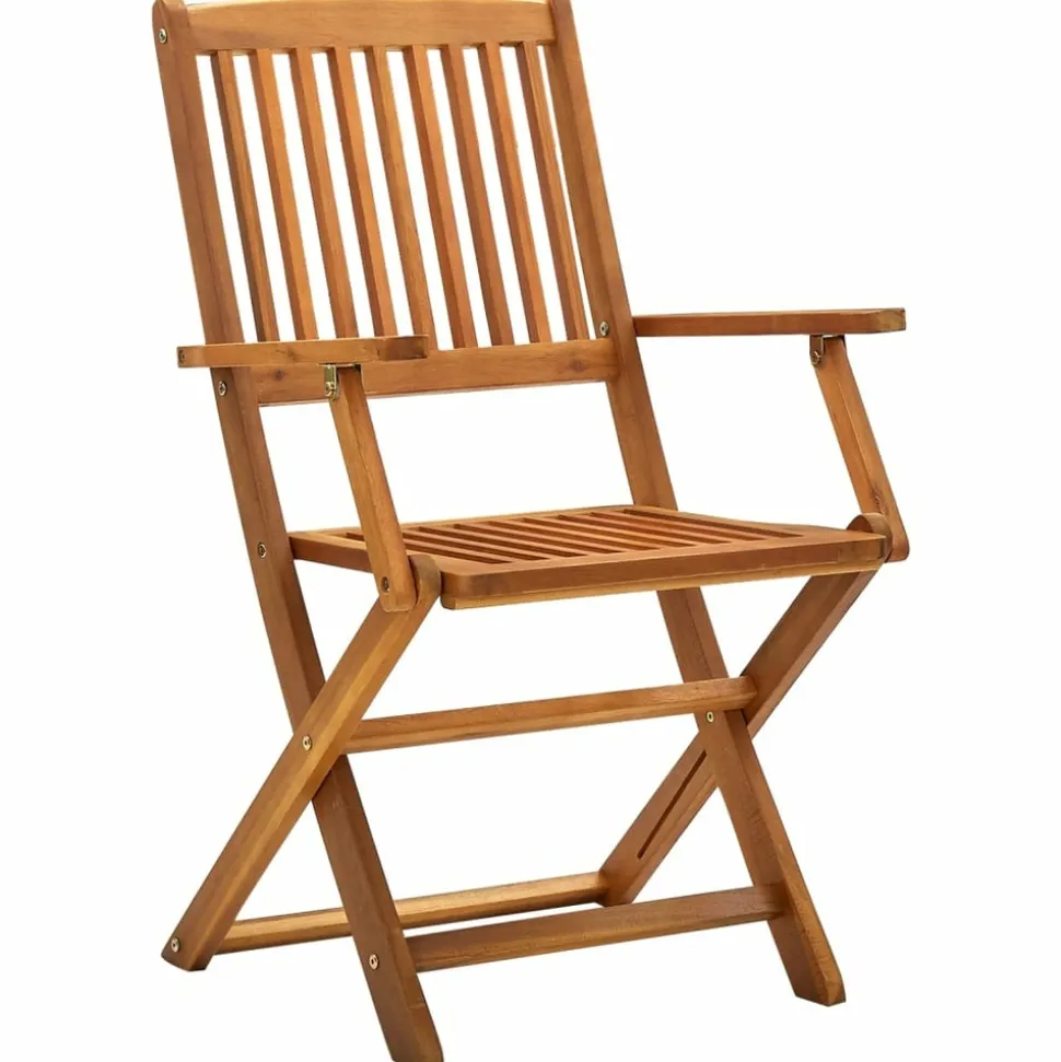 MAISON EXCLUSIVE - Chaises pliables d'extérieur lot de 2 bois d'acacia solide