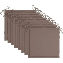MAISON EXCLUSIVE - Chaises pliables d'extérieur lot de 8 et coussins bois d'acacia