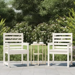 MAISON EXCLUSIVE - Chaises de jardin lot de 2 blanc 60x48x91 cm bois massif de pin