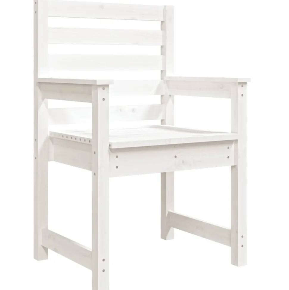 MAISON EXCLUSIVE - Chaises de jardin lot de 2 blanc 60x48x91 cm bois massif de pin