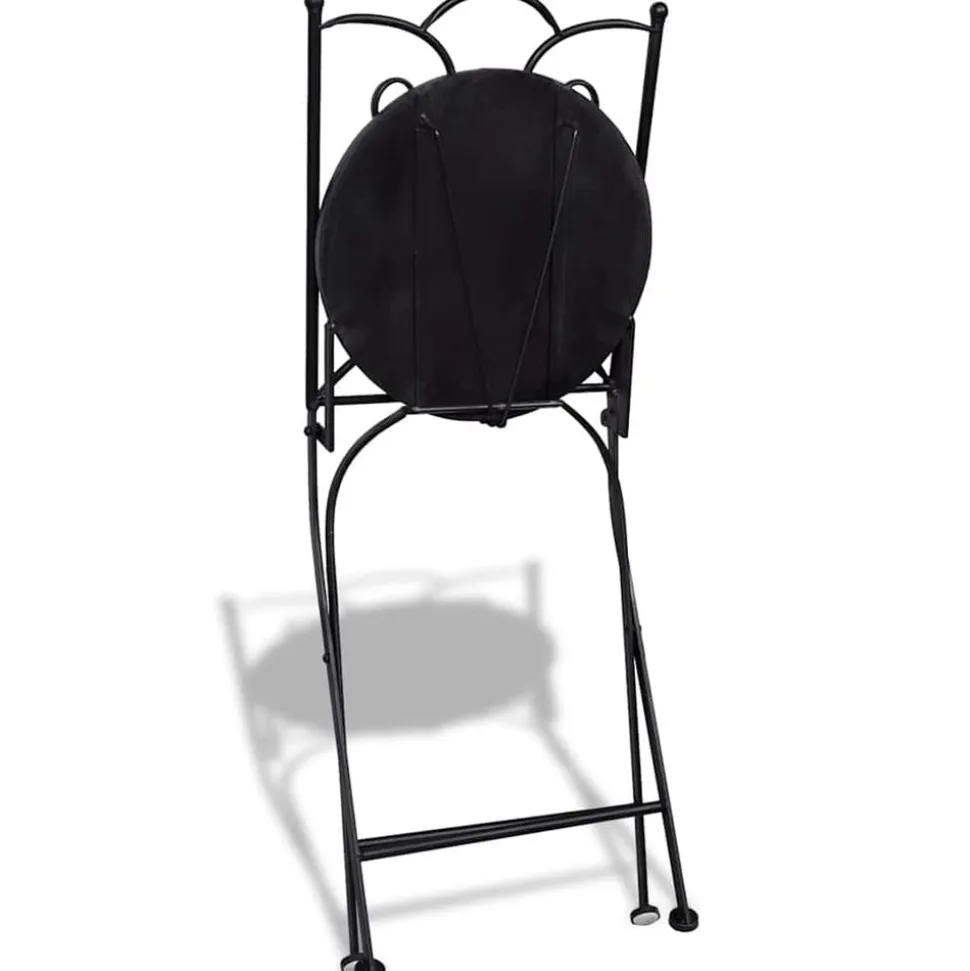 MAISON EXCLUSIVE - Chaises pliables de bistro 2 pcs céramique terre cuite et blanc