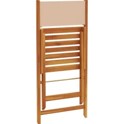 MAISON EXCLUSIVE - Chaises de bistrot lot de 2 beige bois d'acacia massif et tissu