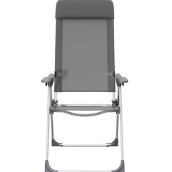 MAISON EXCLUSIVE - Chaises de camping pliables lot de 4 gris aluminium