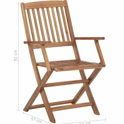 MAISON EXCLUSIVE - Chaises pliables d'extérieur lot de 6 bois d'acacia solide
